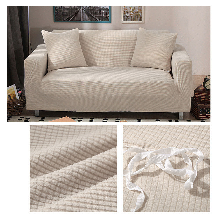 Buy rylan classic plain solid polyester spandex 3 seater sofa cover