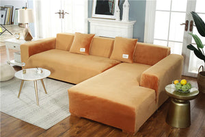 Velvet Sofa Cover - One Seater