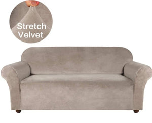 Velvet Sofa Cover - One Seater