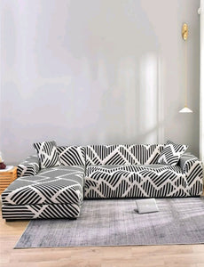 L Shape Couch Covers Set (Four Seater & Three Seater)