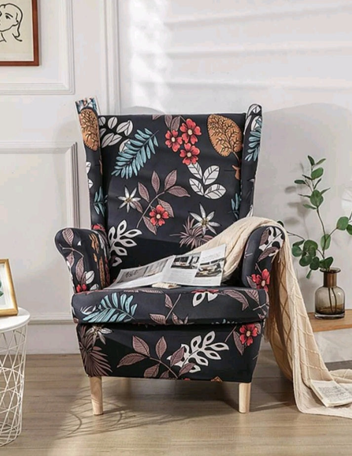 Printed discount wingback chair